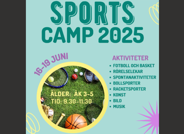 Bild till evenamnget 🌟SportCamp med Musik, Konst och Bild. V.25